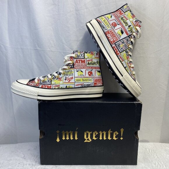 Converse Chuck 70 Hi "MiGente" Hi-Top Sneakers Black Unisex Lace-Up New171572C - Picture 1 of 16